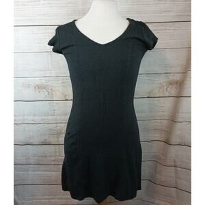 Horny Toad Womens T Shirt Mini Dress Sz M Black Cotton Blend